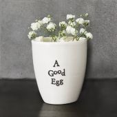 A Good Egg - White porcelain egg cup