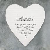 Ceramic Heart Coaster - Wish you lived nearer