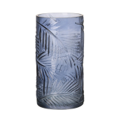 Parlane Leafprint Blue Glass Vase