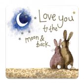 Alex Clark Love You to the Moon & Back Coaster