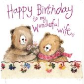 Alex Clark Birthday Wife Large Sparkle Card
