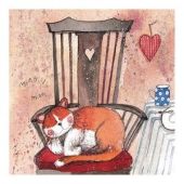 Alex Clark Cat Chair Mini Print