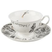 Alice In Wonderland Fine China Teacup & Saucer by Creative Tops