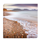 Calming Swell Canvas Print by Mike Shepherd (with stone fragments with glitter and resin embellishment)