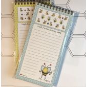 Bee Happy Note pad blue