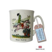 Bean Riding China Mug - Horse mug