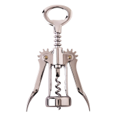 Double handled winged corkscrew in chrome