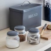 Set of 3 Cornbury Extra Small Storage Jars Charcoal Lids