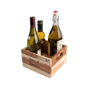 Rustic Wooden Jar & Bottle Crate