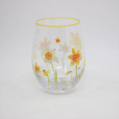 Jennifer Rose Gallery Daffodil Stemless Glass