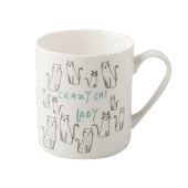 Crazy Cat Lady fine china can mug by Creative Tops 