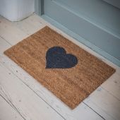 Coir Heart Small Doormat - 65cm x 40cm