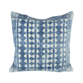 Lahar Cushion by Parlane - blue & off white cushion