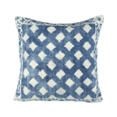 Lathi Cushion - blue & off white cushion (filled) by Parlane