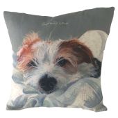 The Little Dog Laughed Wirehaired Jack Russell SQ Cushion