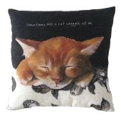 The Little Dog Laughed Ginger Kitten SQ Cushion