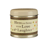 Bless this home with love & laughter Julie Dodsworth Candle Tin - Wax Lyrical