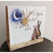Love You To The Moon And Back Large Gift Bag by Alex Clark