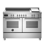 Professional 120cm Double Oven with Griddle in Stainless Steel 