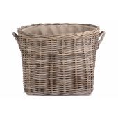 Willow Direct Grand Rattan Hessian Lined Log Basket 1
