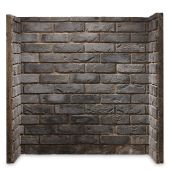 Rustic Grey Brick Fireplace Chamber