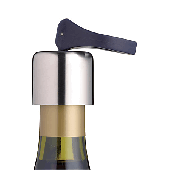 Flip top wine bottle stopper