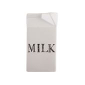 White Ceramic Milk Bottle/ Carton by Creative Tops 