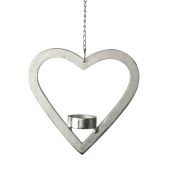 Aluminium Hanging Heart Tealight Holder 