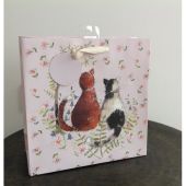 Two Cats Medium Gift Bag by Alex Clark 