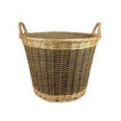 Unpeeled Log Basket with Lining