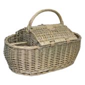 Antique wash willow picnic hamper for 4 persons