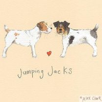 Alex Clark Jumping Jacks canvas print - Jack Russell