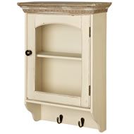 Country Glazed Wall Unit With Hooks