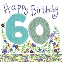 Alex Clark Happy 60th Birthday Large Sparkle Card