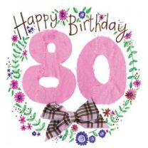 Alex Clark Happy 80th Birthday Large Sparkle Card