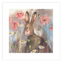 Alex Clark Hare and Poppies Print