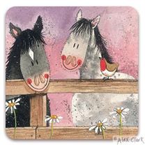 Horse Whispers drinks coaster by Alex Clark