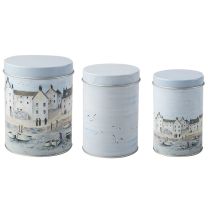 Set of 3 Cornish Harbor Nesting Tins by Creative Tops. 