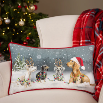 Christmas Dog Cushion Evans Lichfield