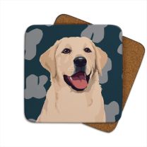 Golden Labrador Coaster by Leslie Gerry