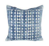 Lahar Cushion by Parlane - blue & off white cushion