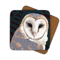 Barn Owl Coaster by Leslie Gerry