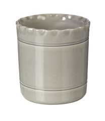 Miel Ceramic Utensil Pot in grey - handmade in Portugal - 140mm x 140mm