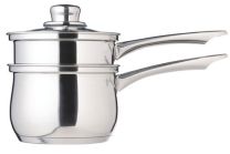 Kitchen Craft Stainless Steel Porringer with glass lid