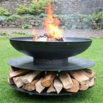 Large ring of logs - outdoor fire pit - 90cm diameter