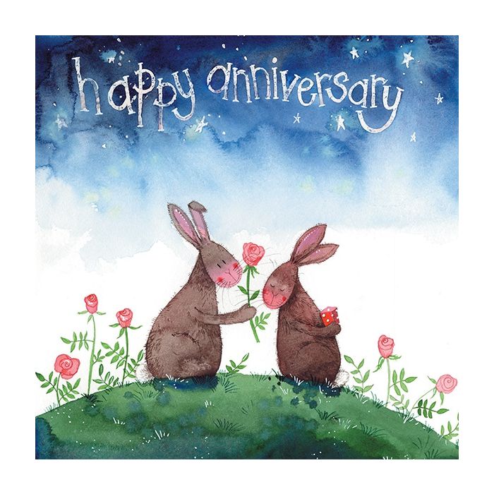 Alex Clark Anniversary Rabbits Card