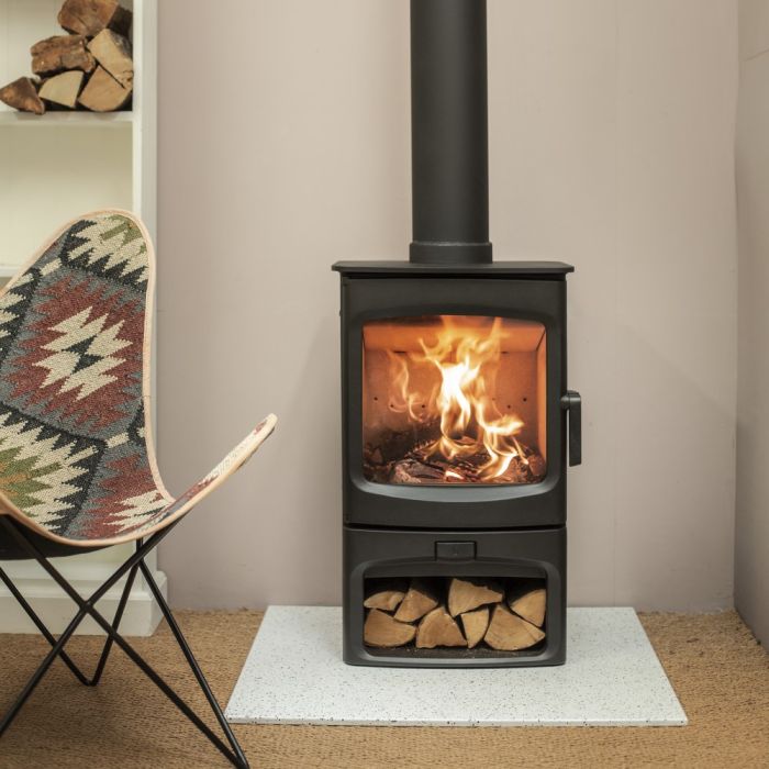 Charnwood Aire 5 on Store Stand in Black 