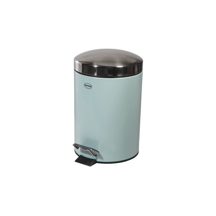 3 Litre Foot Operated Pedal Bin in Artic Blue & Stainless Steel