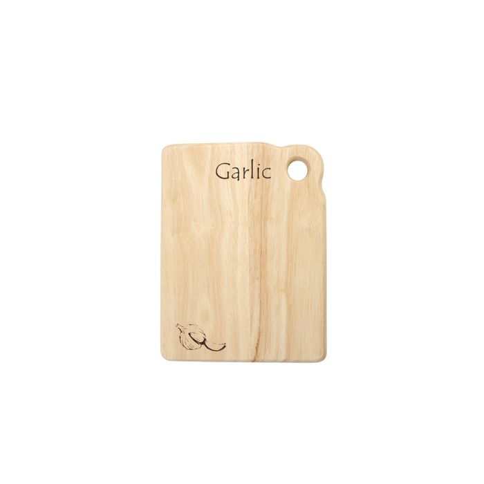 Garlic board in hevea - 200mm x 150mm x 15mm