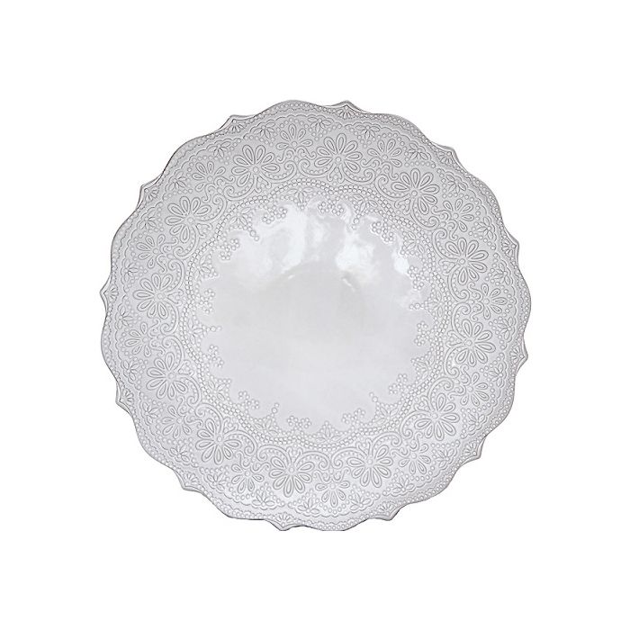 Lace Embossed Coupe Serving Plate by Katie Alice